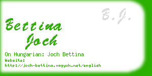 bettina joch business card